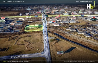 3301 S Caraway Rd, Jonesboro, AR - AERIAL  map view