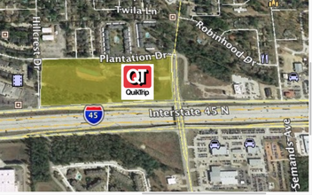 I-45 Frontage at Hillcrest Dr, Conroe, TX - aerial  map view - Image1