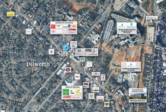 1251 East Blvd, Charlotte, NC - AERIAL map view