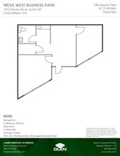 1012 Brioso Dr, Costa Mesa, CA for lease Floor Plan- Image 1 of 1