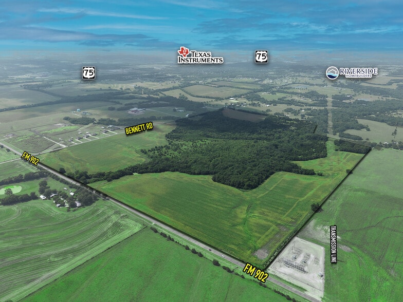 180 AC FM 902 and Bennett Rd., Howe, TX for sale - Aerial - Image 2 of 4