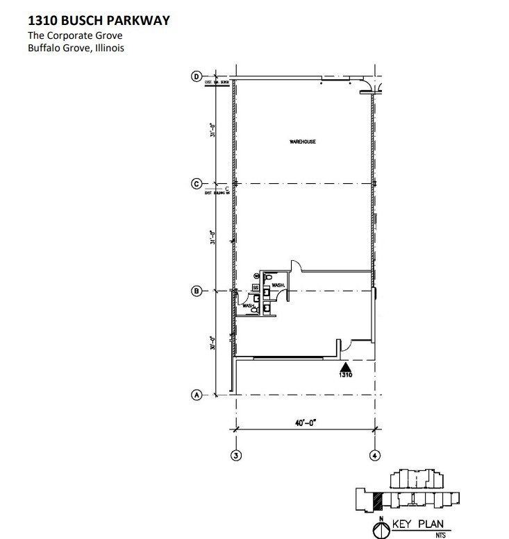 1300-1398 Busch Pky, Buffalo Grove, IL for lease Floor Plan- Image 1 of 1