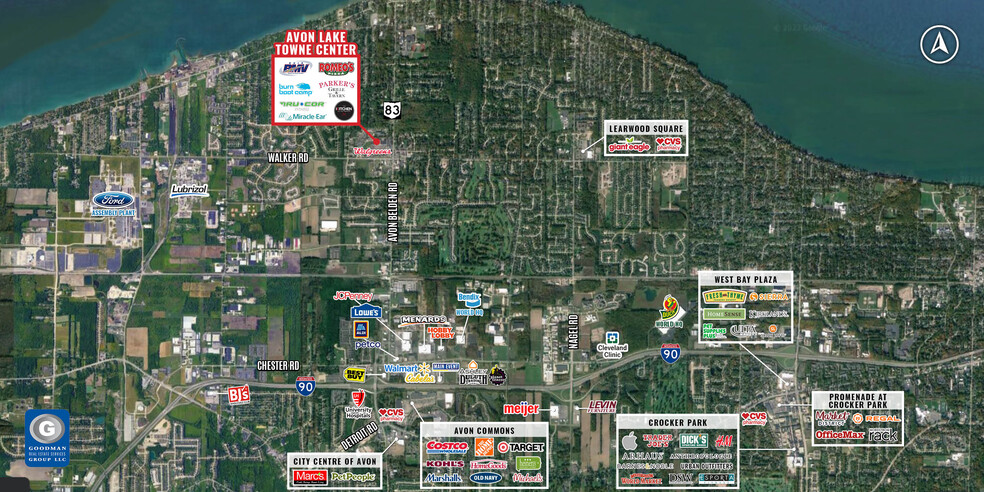 32814-32858 Walker Rd, Avon Lake, OH for lease - Aerial - Image 2 of 6