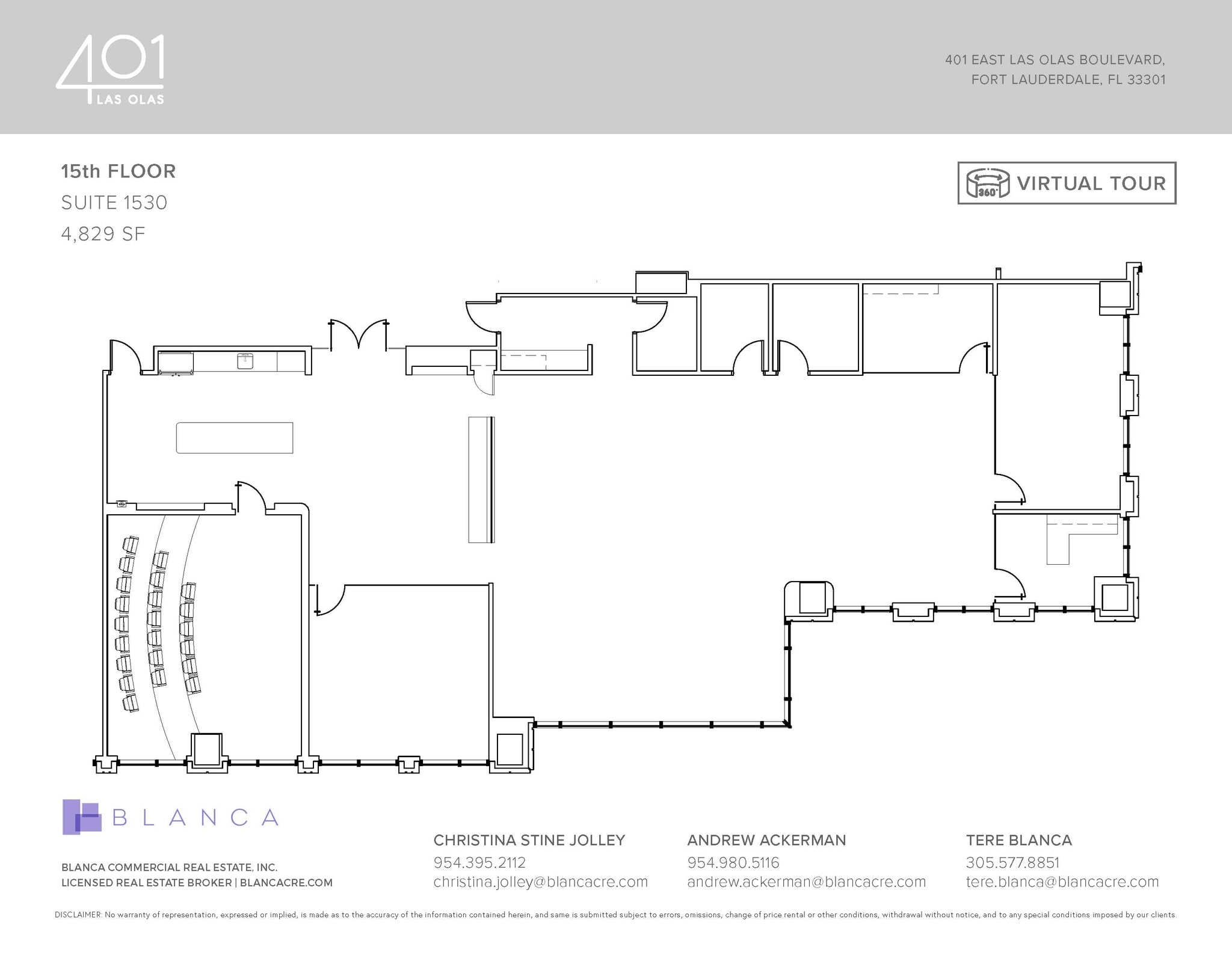 401 E Las Olas Blvd, Fort Lauderdale, FL for lease Floor Plan- Image 1 of 2