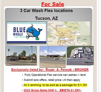 More details for Car Wash chain of 3 locs $10.13M w land – Specialty for Sale, Tucson, AZ