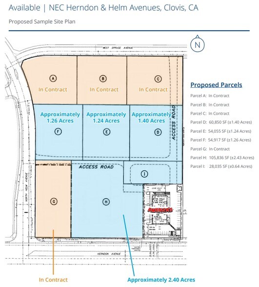 NEC Herndon & Helm, Clovis, CA for sale - Site Plan - Image 2 of 2