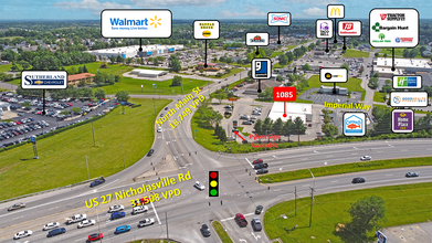 1061-1091 N Main St, Nicholasville, KY - aerial  map view - Image1