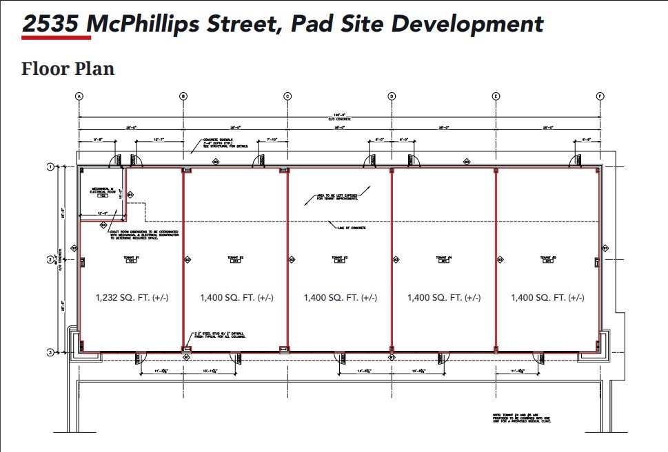 2501 Mcphillips St, Winnipeg, MB for lease Floor Plan- Image 1 of 1