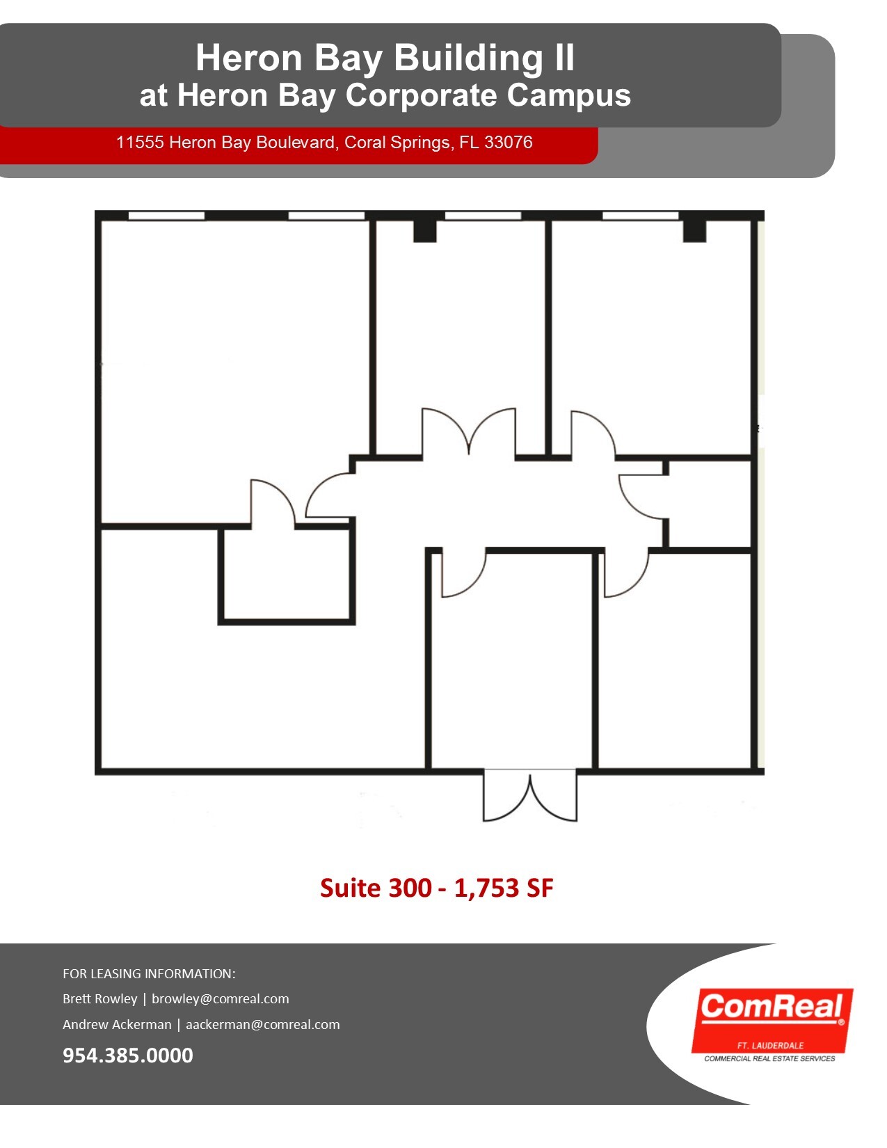 11555 Heron Bay Blvd, Coral Springs, FL for lease Floor Plan- Image 1 of 1