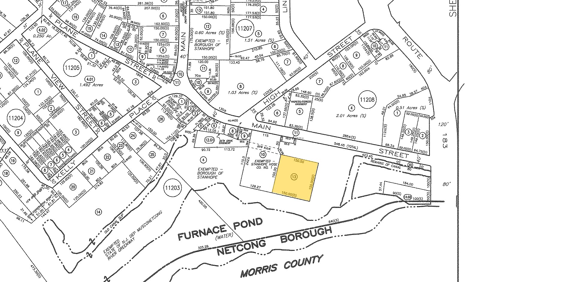 20 Main St, Stanhope, NJ for sale Plat Map- Image 1 of 1