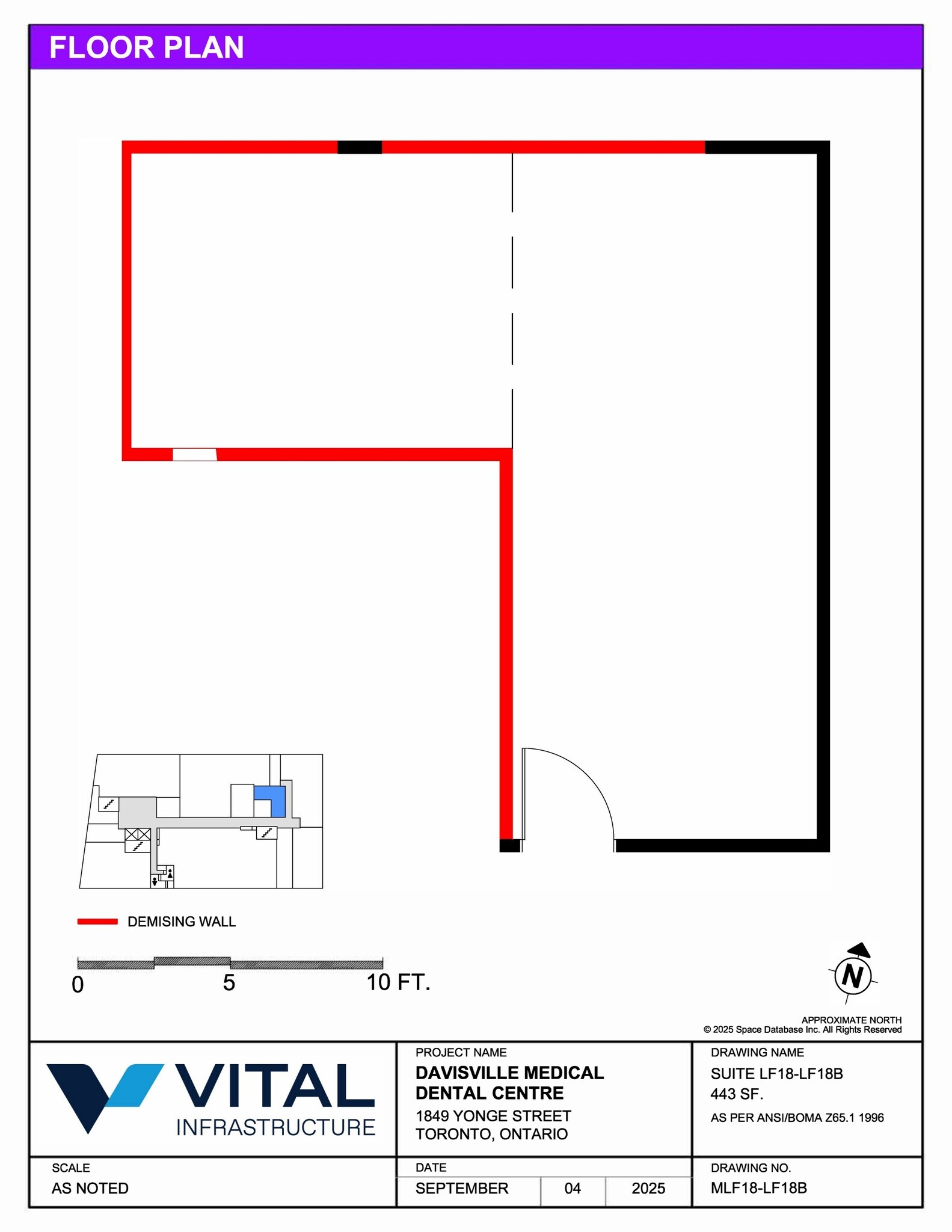 1849 Yonge St, Toronto, ON for lease Floor Plan- Image 1 of 1