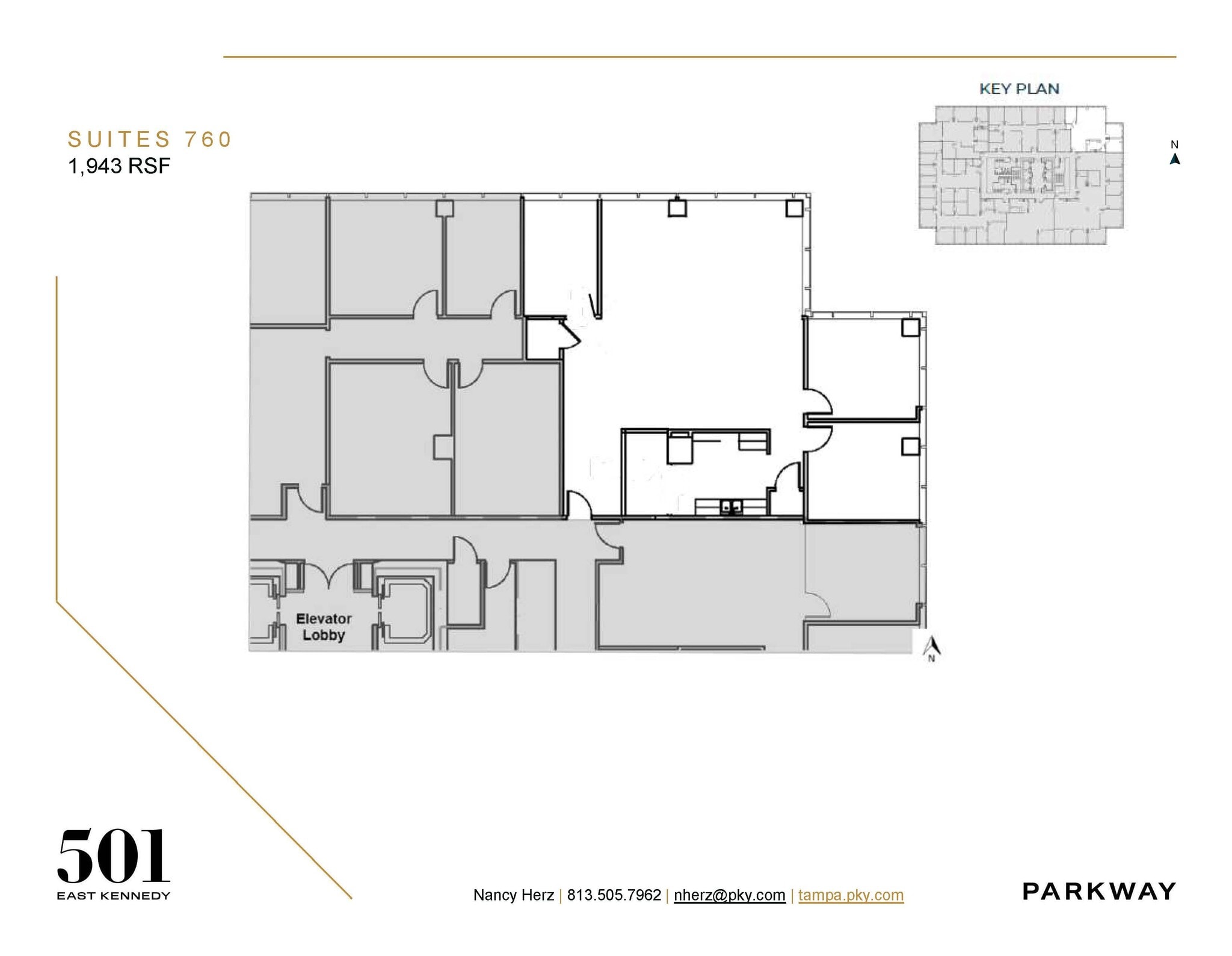 501 E Kennedy Blvd, Tampa, FL for lease Floor Plan- Image 1 of 3