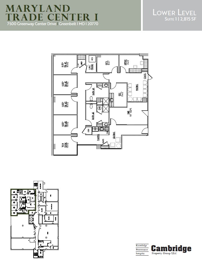 7500 Greenway Center Dr, Greenbelt, MD for lease Floor Plan- Image 1 of 1