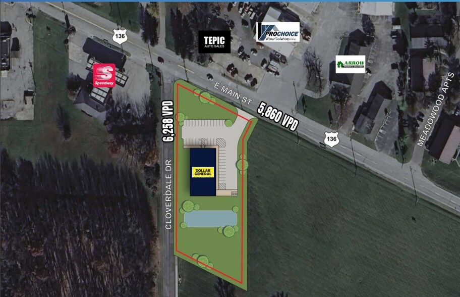 Cloverdale Dr, Crawfordsville, IN for sale - Site Plan - Image 2 of 3