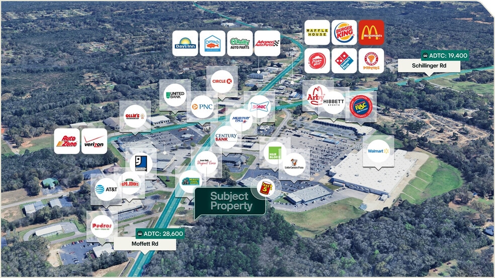 7955 Moffett Rd, Semmes, AL for sale - Aerial - Image 2 of 2