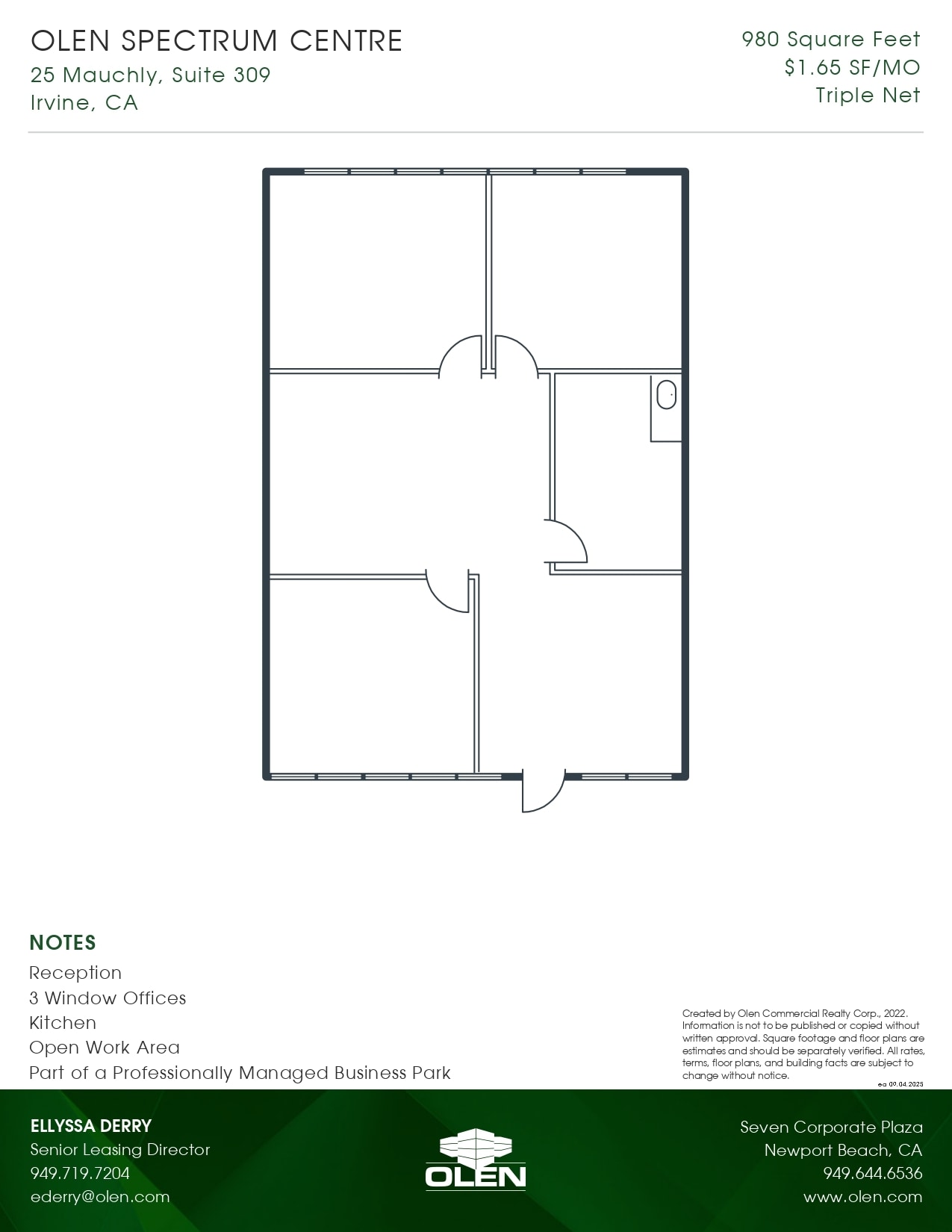 25 Mauchly, Irvine, CA for lease Floor Plan- Image 1 of 1