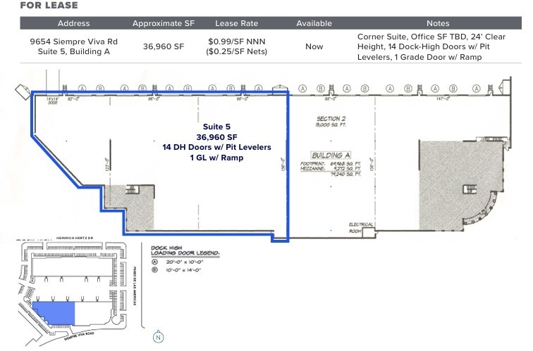 9654 Siempre Viva Rd, San Diego, CA for lease Floor Plan- Image 1 of 4