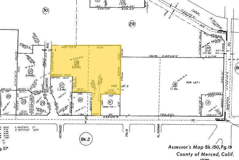 Bellvue Rd & Redwood Ave, Atwater, CA for sale - Plat Map - Image 3 of 3