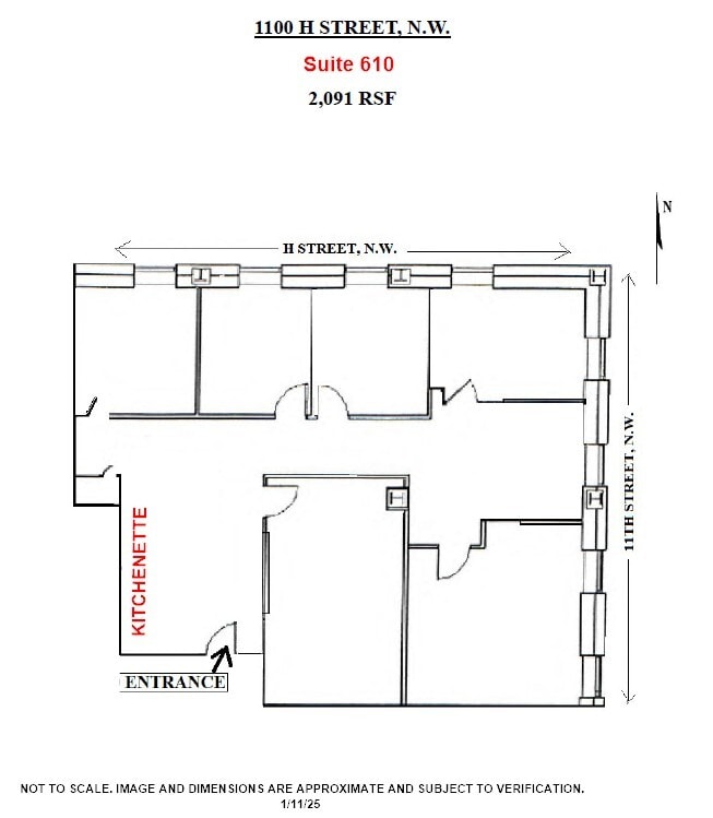 1100 H St NW, Washington, DC for lease Floor Plan- Image 1 of 6