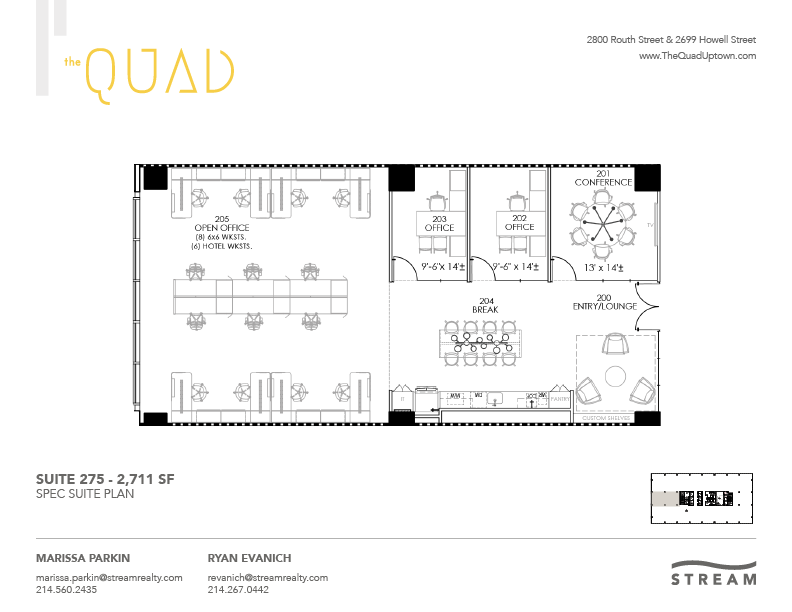 2699 Howell St, Dallas, TX for lease Floor Plan- Image 1 of 2