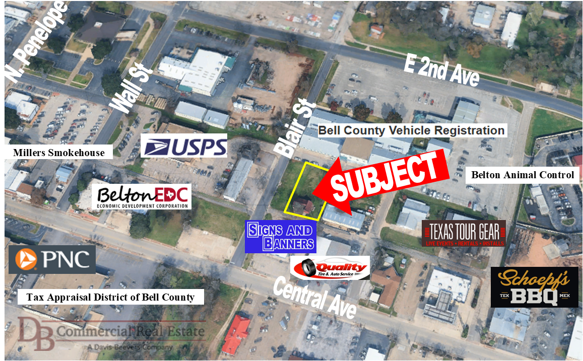 120 N Blair St, Belton, TX for sale Aerial- Image 1 of 1
