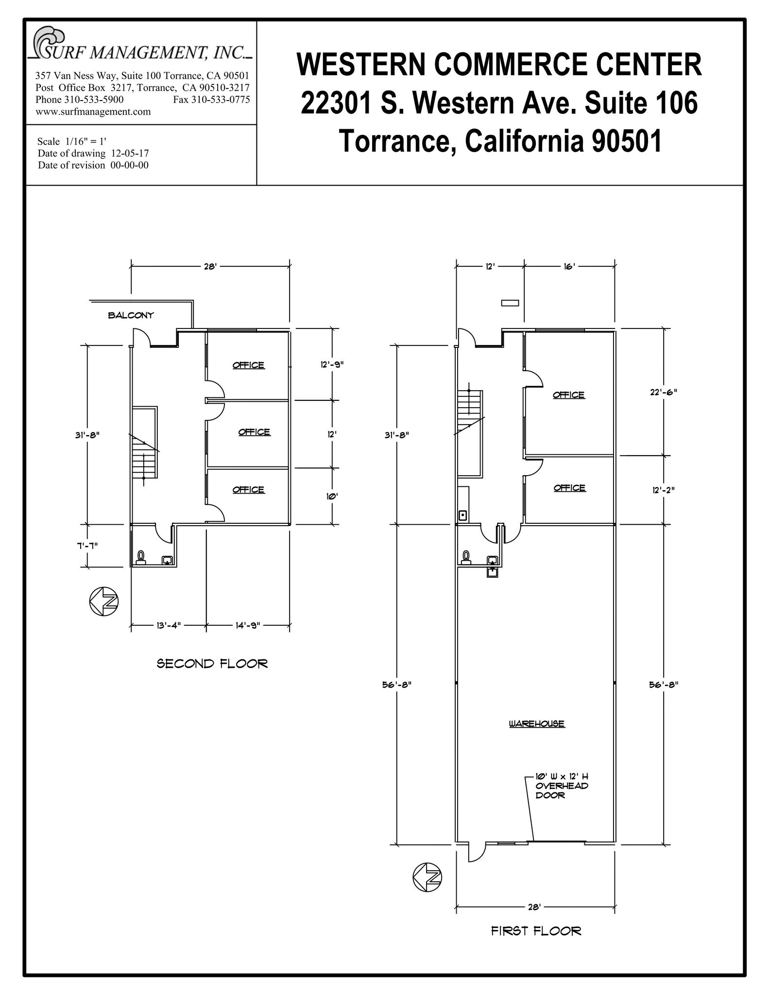 22301-22309 S Western Ave, Torrance, CA for lease Floor Plan- Image 1 of 1