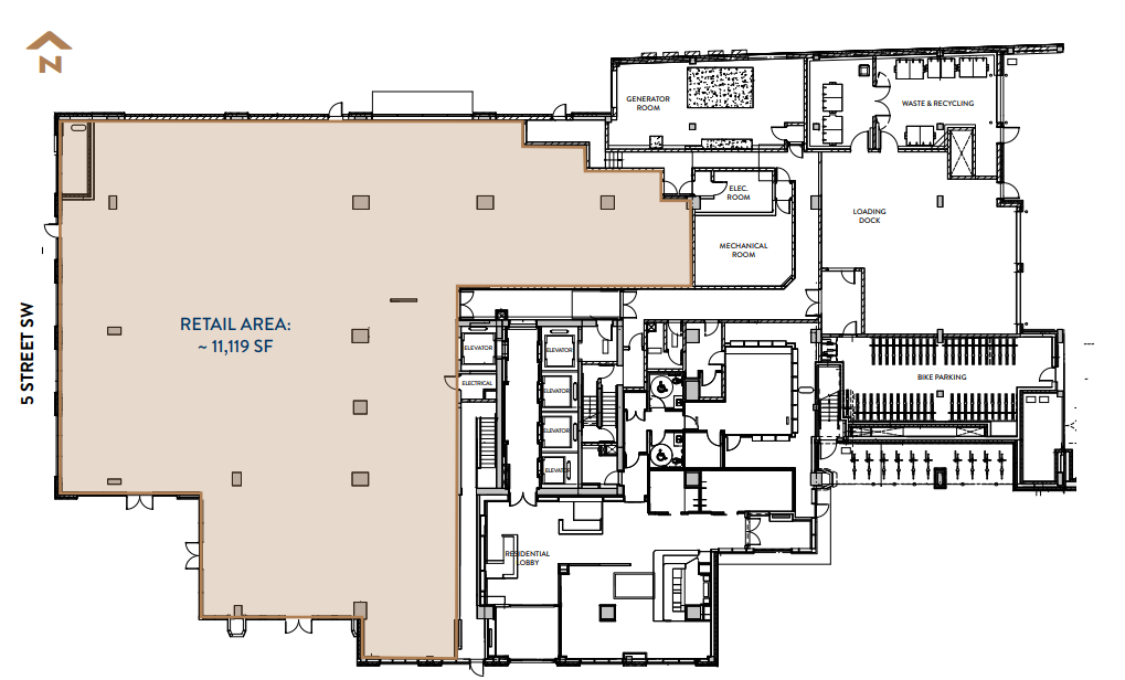 538 10 Av SW, Calgary, AB for lease Floor Plan- Image 1 of 1