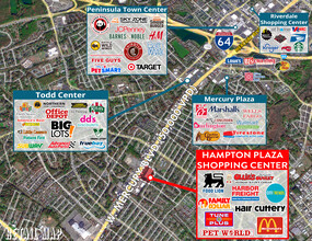 4019-4035 W Mercury Blvd, Hampton, VA for lease Map- Image 2 of 3