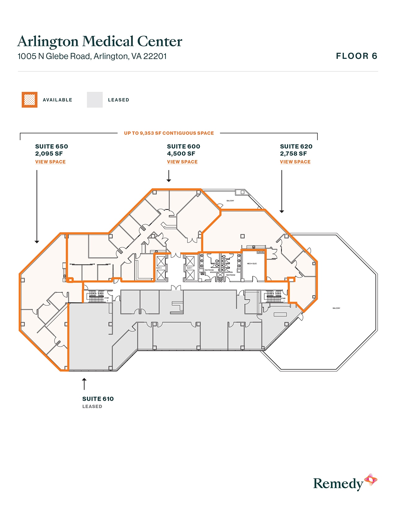 1005 N Glebe Rd, Arlington, VA for lease Floor Plan- Image 1 of 1