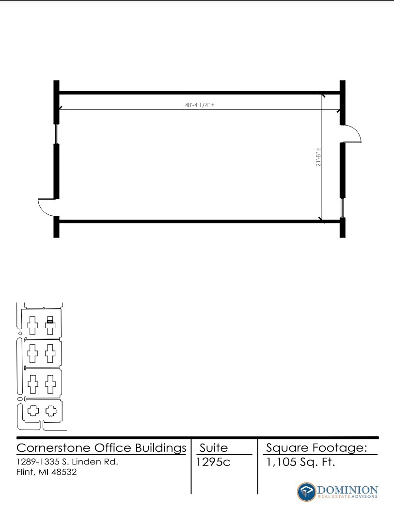 1295 S Linden Rd, Flint, MI for lease Floor Plan- Image 1 of 1