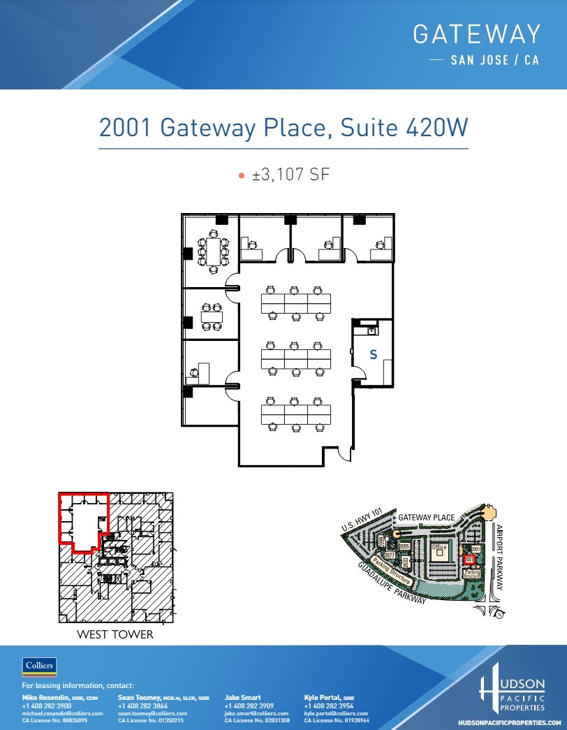 2001 Gateway Pl, San Jose, CA for lease Floor Plan- Image 1 of 1