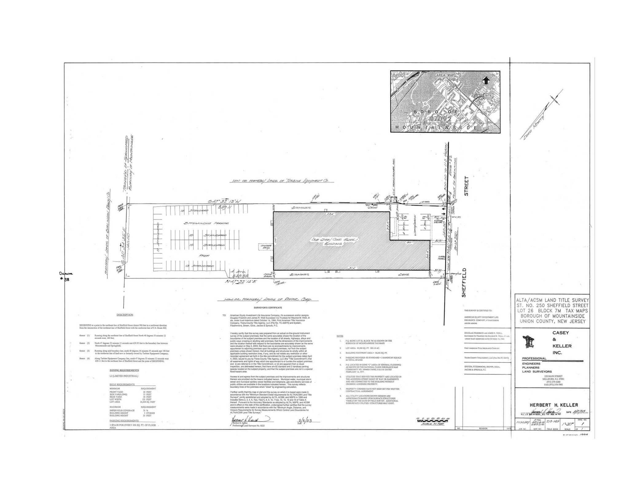 250 Sheffield St, Mountainside, NJ for lease Site Plan- Image 1 of 1