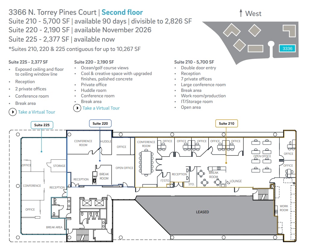 3333 N Torrey Pines Ct, La Jolla, CA for lease Floor Plan- Image 1 of 1