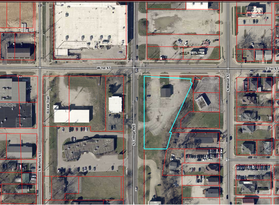 115 W 1st St, Bloomington, IN for lease Aerial- Image 1 of 2