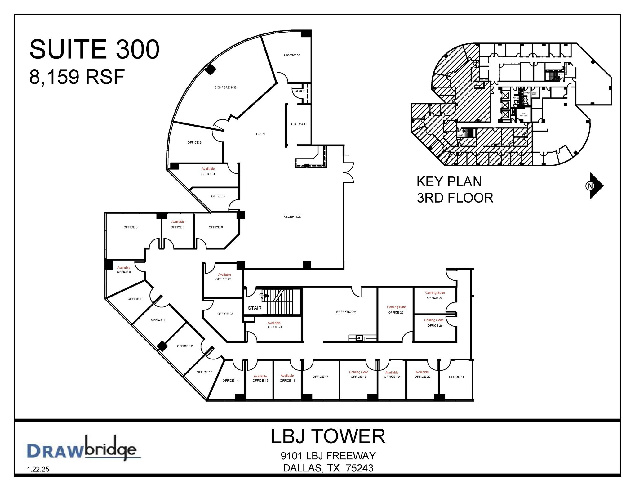 9101 Lyndon B Johnson Fwy, Dallas, TX for lease Floor Plan- Image 1 of 2