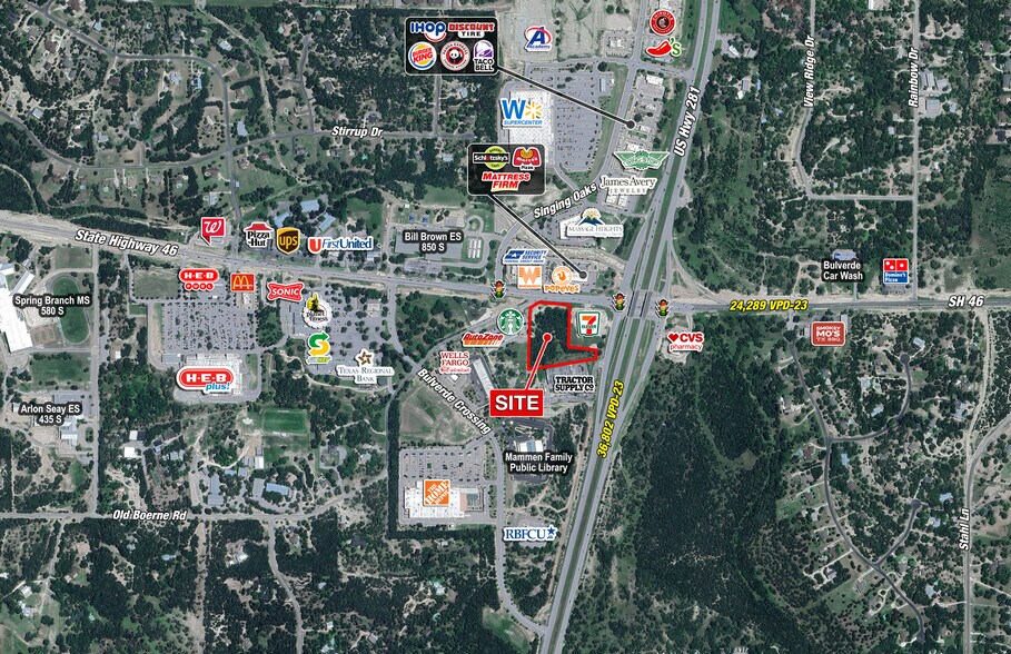 SWC Hwy 281 & SH 46, Bulverde, TX for sale - Aerial - Image 1 of 1