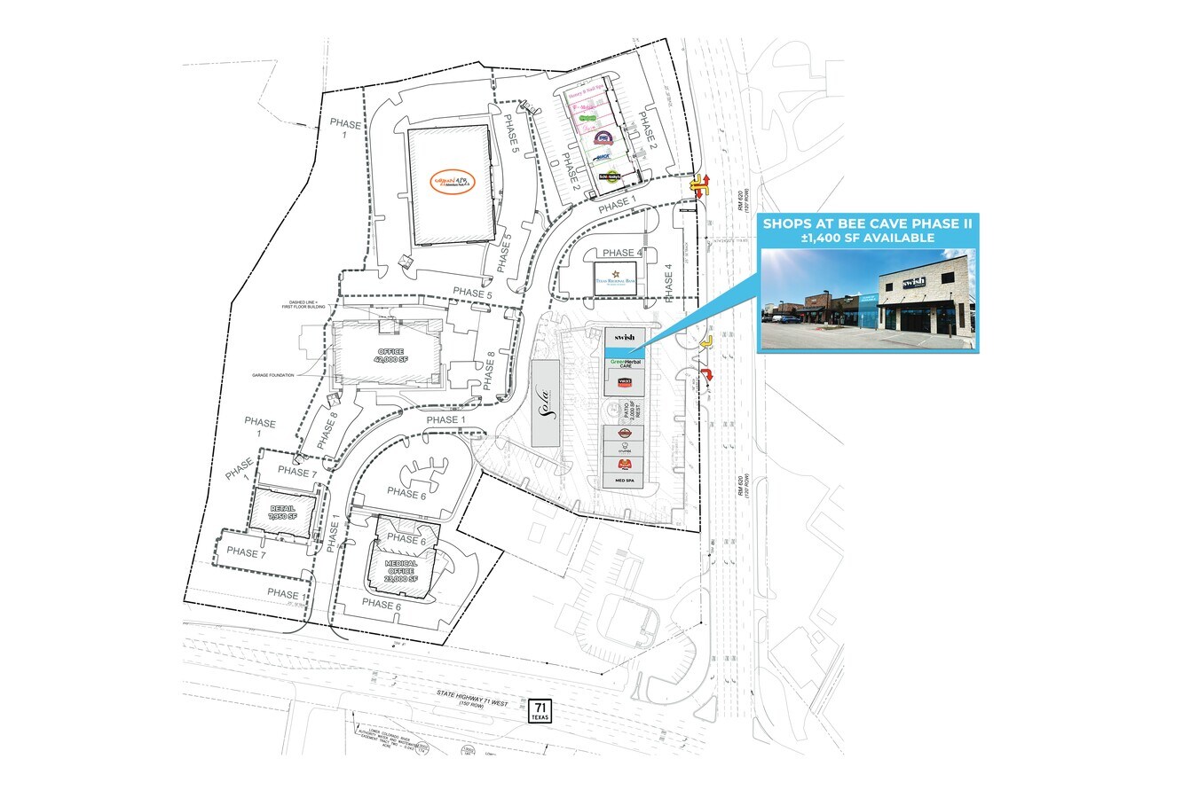 3944 S Ranch Road 620, Bee Cave, TX 78738 SHOPS AT BEE CAVE PHASE II