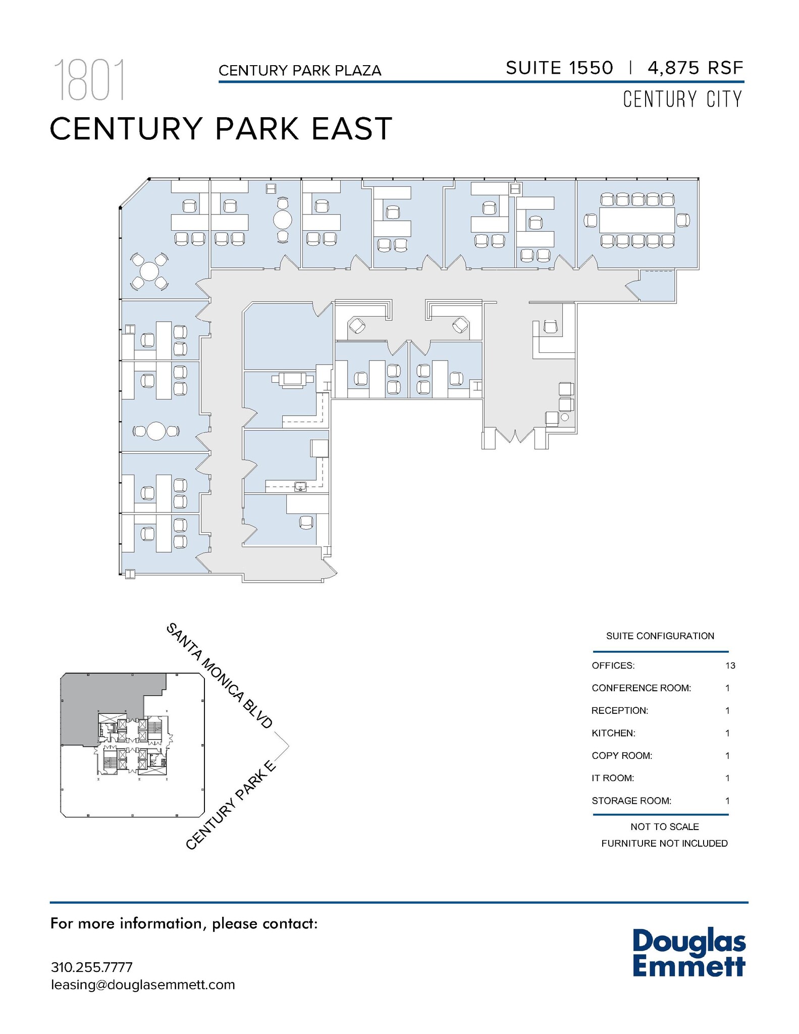 1801 Century Park E, Los Angeles, CA for lease Floor Plan- Image 1 of 1