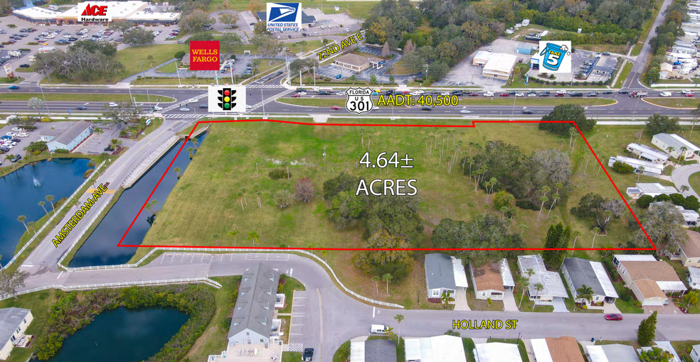 US 301 & Amsterdam, Ellenton, FL for lease - Aerial - Image 2 of 3