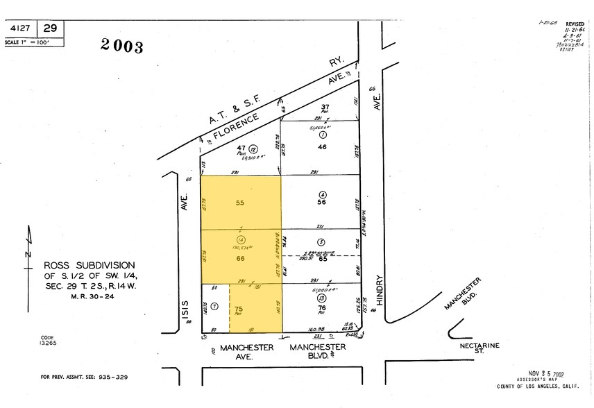 1031 W Manchester Blvd, Inglewood, CA for lease - Plat Map - Image 3 of 22