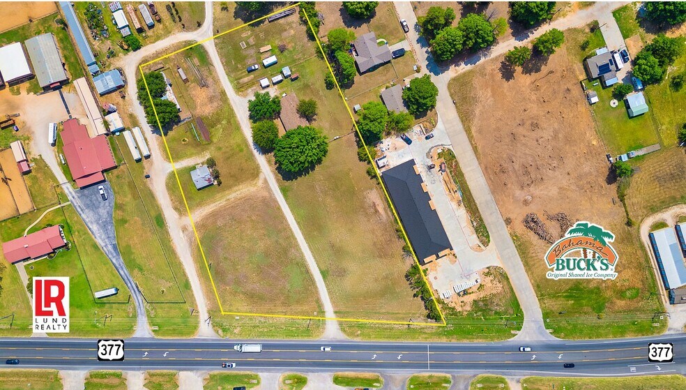 US 377 -3 AC | ON SEWER | COMMERCIAL | 3 LOTS, Aubrey, TX for sale - Building Photo - Image 2 of 9