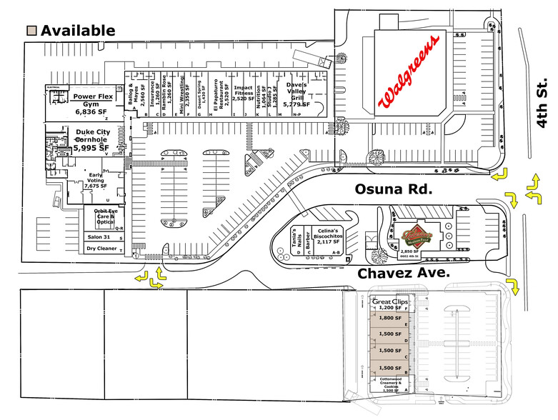 6601 4th St NW, Albuquerque, NM for lease - Site Plan - Image 2 of 7