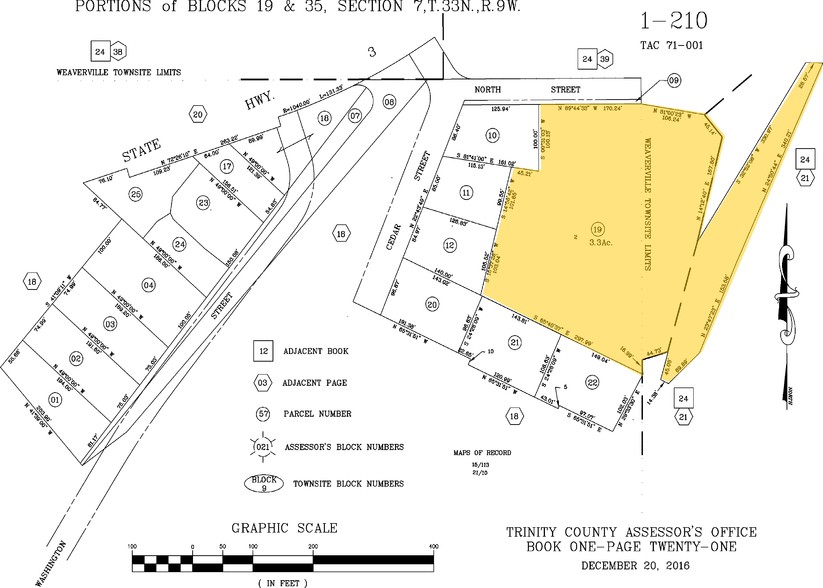 303 North St, Weaverville, CA for sale - Plat Map - Image 1 of 1