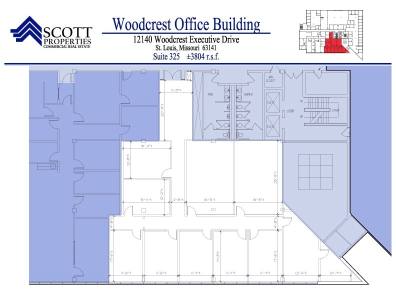 12140 Woodcrest Exec Dr, Creve Coeur, MO for lease Interior Photo- Image 1 of 1