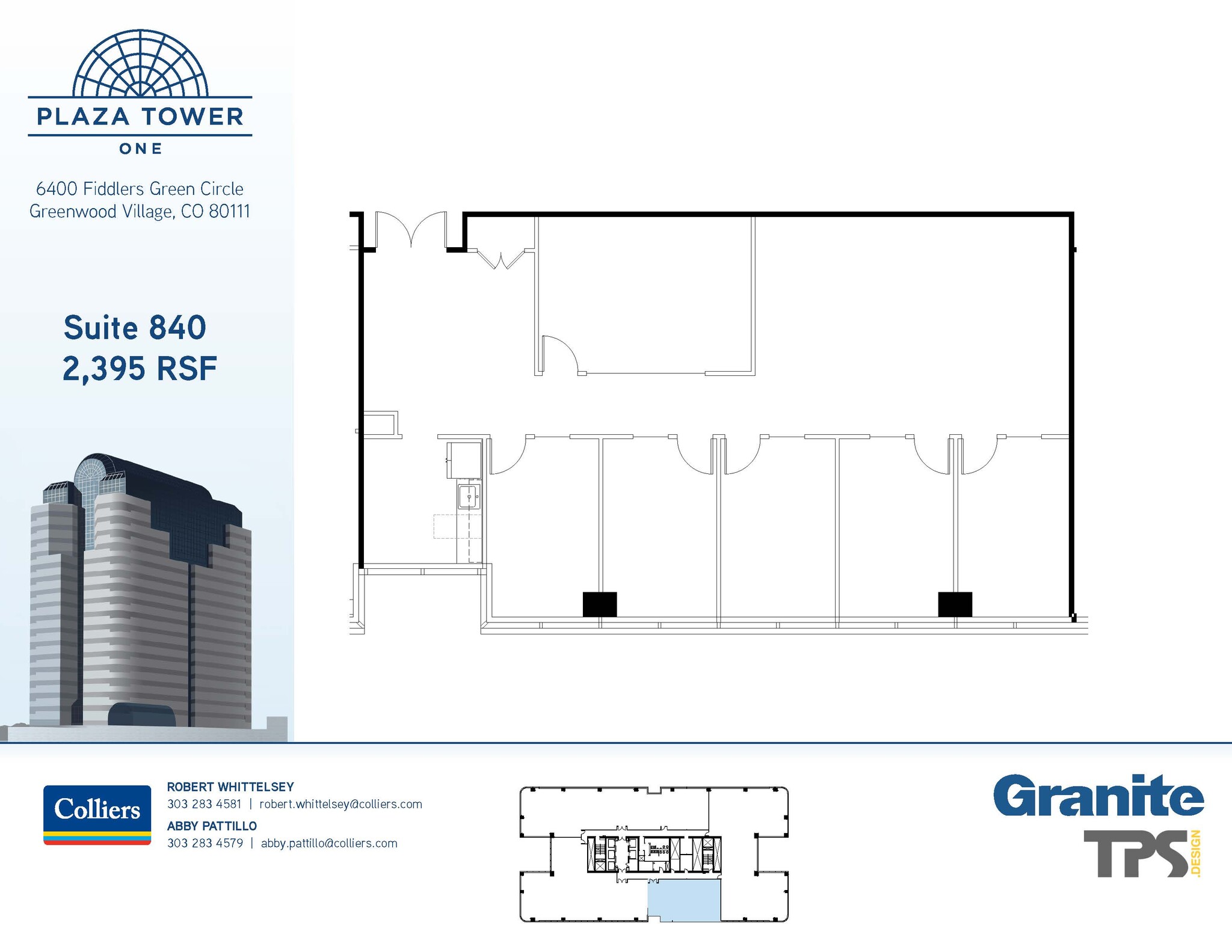 6400 S Fiddlers Green Cir, Greenwood Village, CO for lease Floor Plan- Image 1 of 2