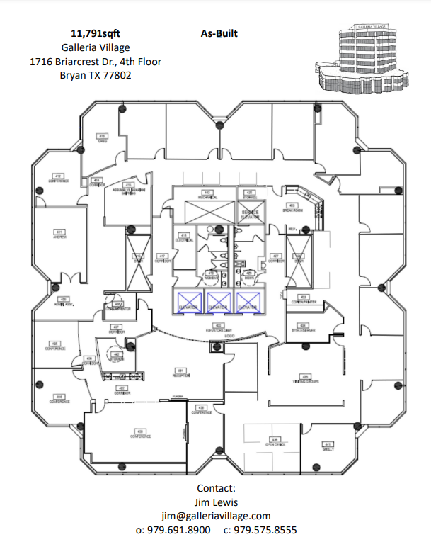 1716 Briarcrest Dr, Bryan, TX for lease Floor Plan- Image 1 of 3