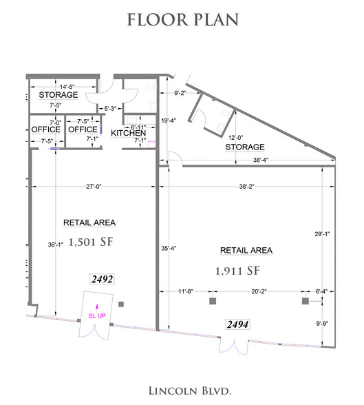 2494-2498 Lincoln Blvd, Venice, CA for lease - Floor Plan - Image 2 of 11