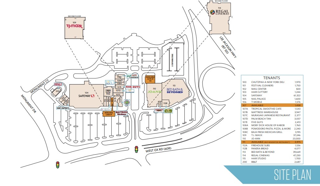 12100-12220 W Fairfax Towne Center, Fairfax, VA for lease Site Plan- Image 1 of 1