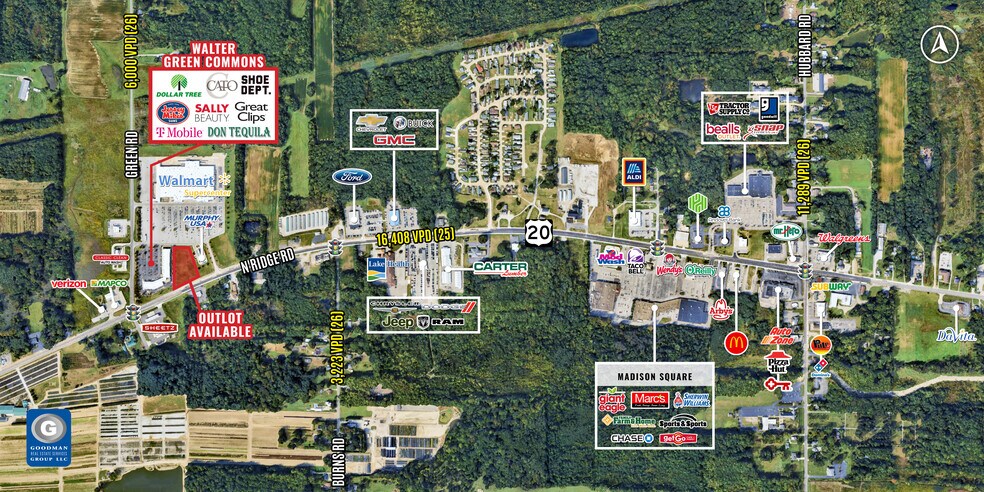 6067 N Ridge Rd, Madison, OH for lease - Aerial - Image 2 of 10