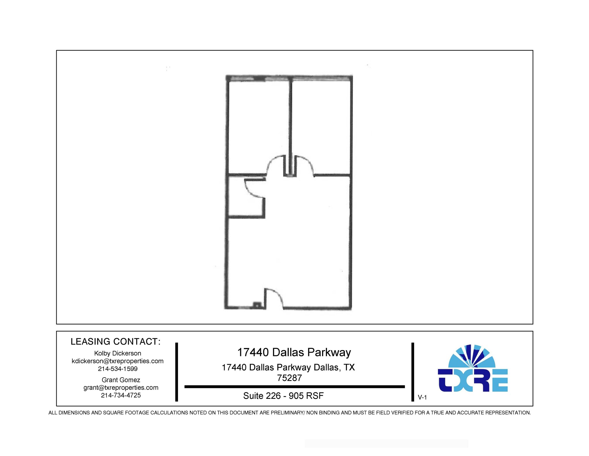 17440 N Dallas Pky, Dallas, TX for lease Floor Plan- Image 1 of 1